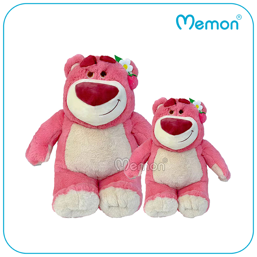 Gấu Bông Lotso Hugging Bear Tai Dâu Đứng 40cm - 60cm Cao Cấp Memon