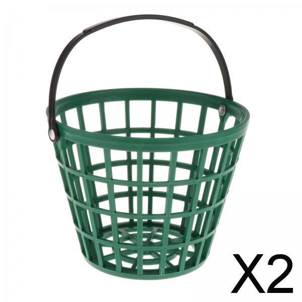 2xSolid Golf Ball Basket Golf Range Bucket Storage Organizer Holds 50 Balls