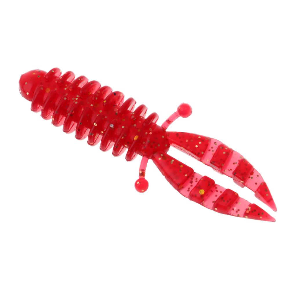 5 Pieces Bionic Soft Bubble Shrimp Artificial Fishing Baits Set