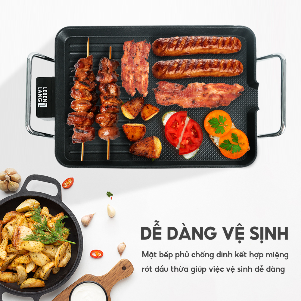 Bếp nướng điện không khói mini Lebenlang LBEE6758 - hàng chính hãng