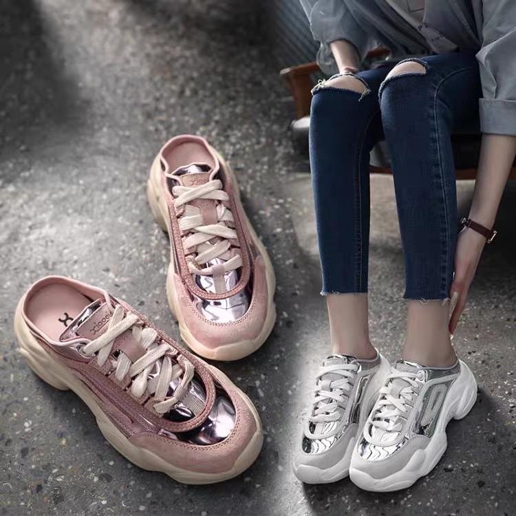 Sục Nữ ️ Sục Thể Thao sneaker nữ độn đế óng ánh mã A12 580