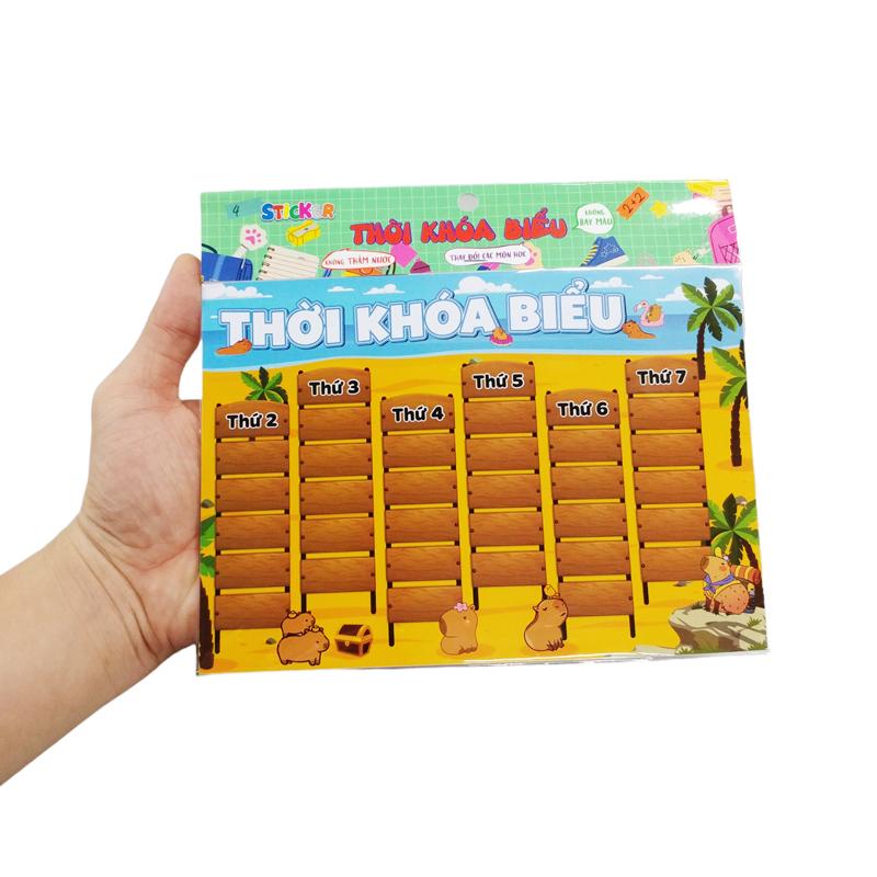 Sticker Thời Khoá Biểu Cấp 2 Capybara - Thay Đổi Môn Học A5 - Teenage TKB-10