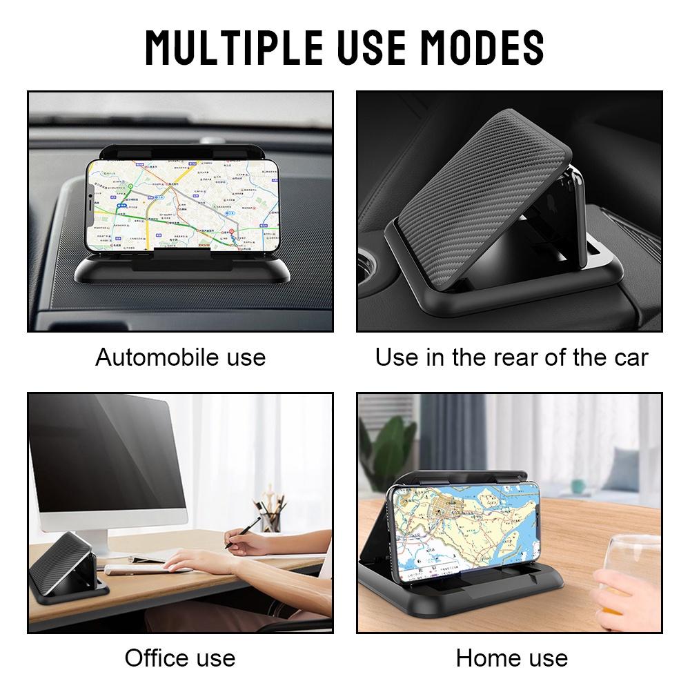 Giá đỡ điện thoại/ GPS bằng silicon chống trượt kèm giác hút tùy chỉnh tiện dụng cho xe hơi