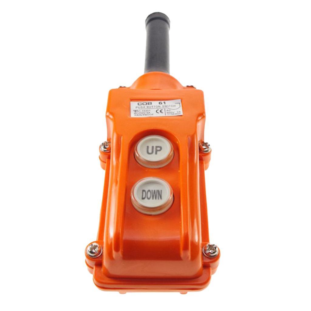 5x COB61 Hoist Push Button Switch Crane Pendant Control 200/500V Orange