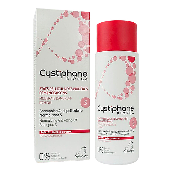 Dầu Gội hỗ trợ điều trị Gàu Chuyên Biệt Cystiphane Biorga Anti - Dandruff Shampoo DS