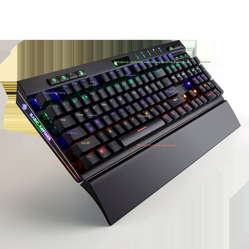 Ưu Đãi Demon Refiner MK12 Bàn Phím Cơ 104 Phím Đèn Nền LED Bàn Phím Giao Hưởng Quán Cà Phê Internet Trò Chơi Đặc Biệt Bàn Phím Cơ