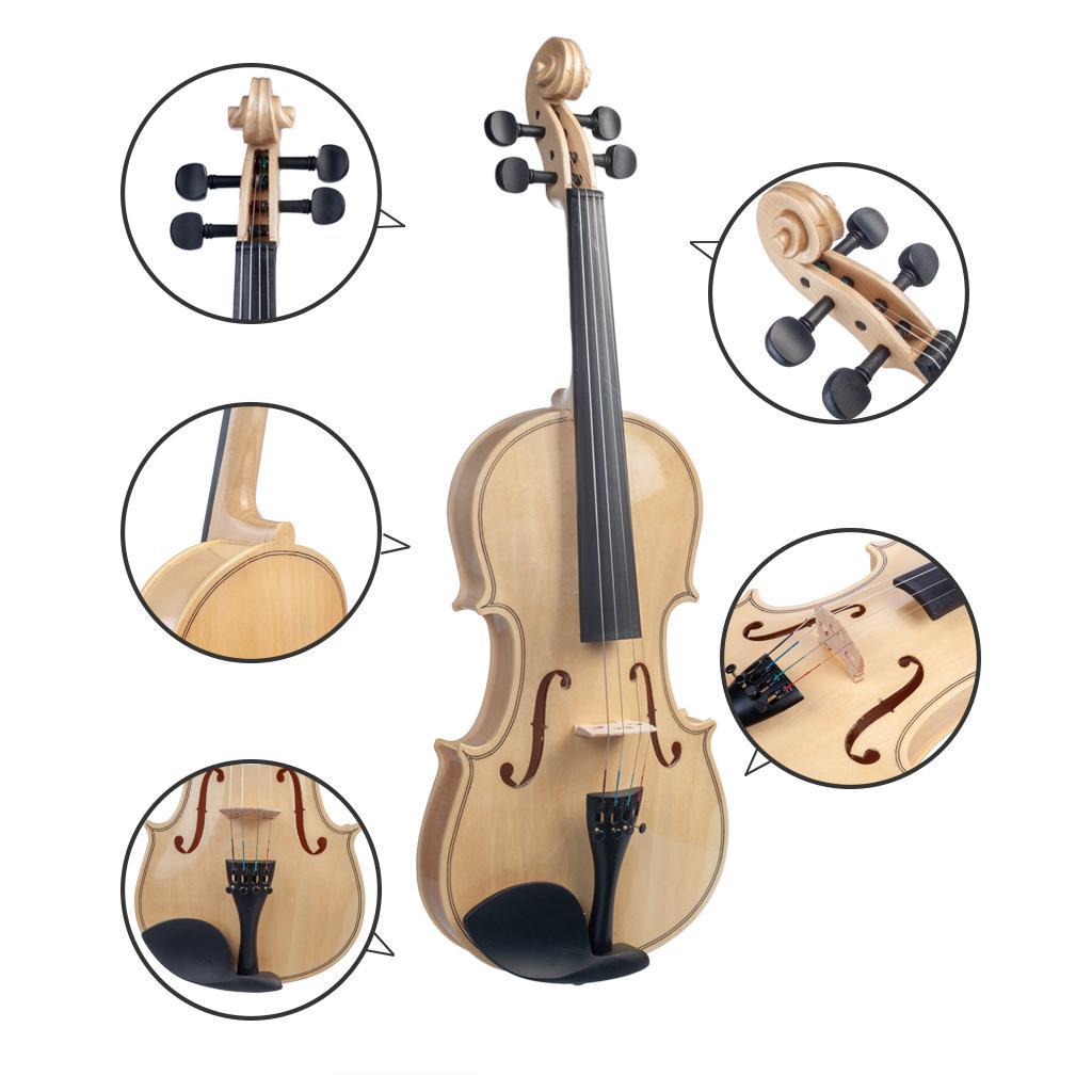 4/4 Full Size Acoustic Violin with Case Bow Rosin for Beginner