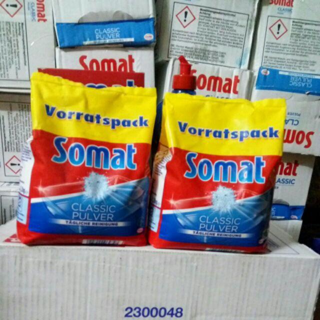 Bột rửa bát Somat 1.2 kg -Đức dùng cho Máy rửa bát chén  +Tặng viên Finish
