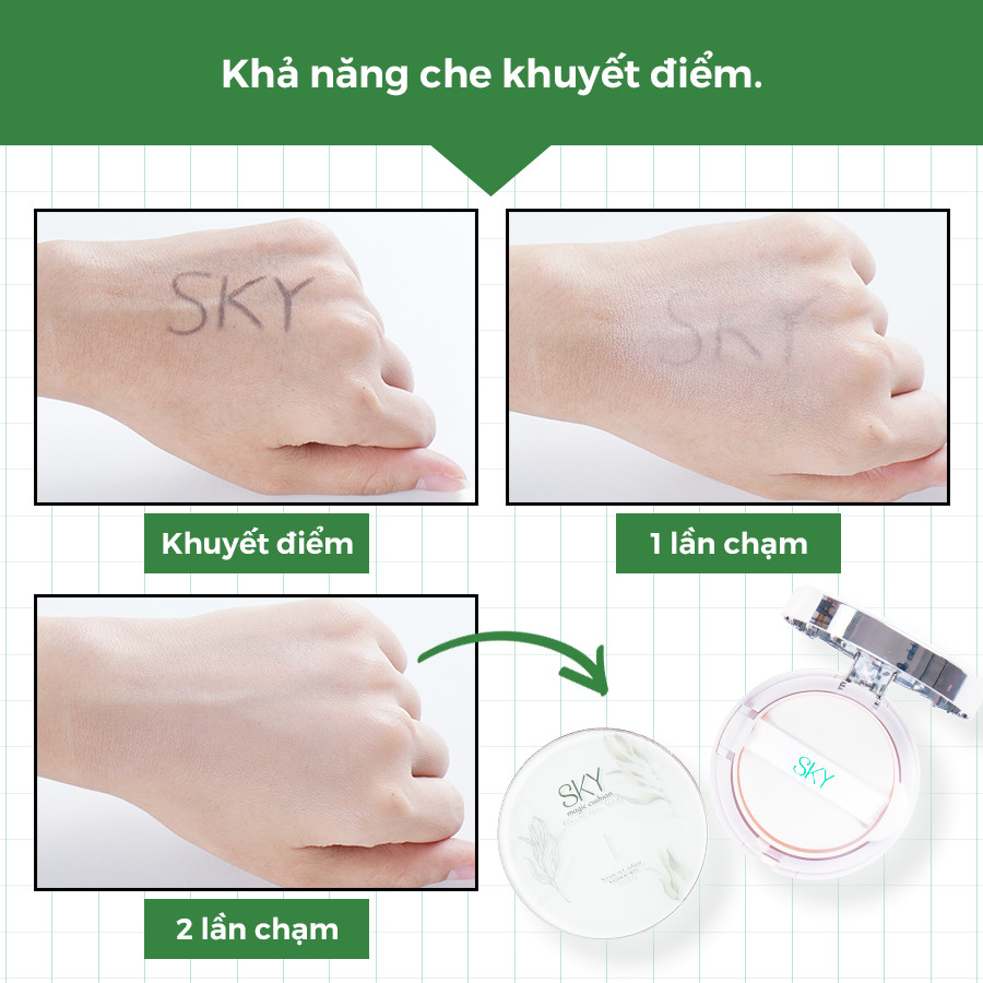 Phấn Hơi Sương SKY Phiên Bản Serum Trà Đen