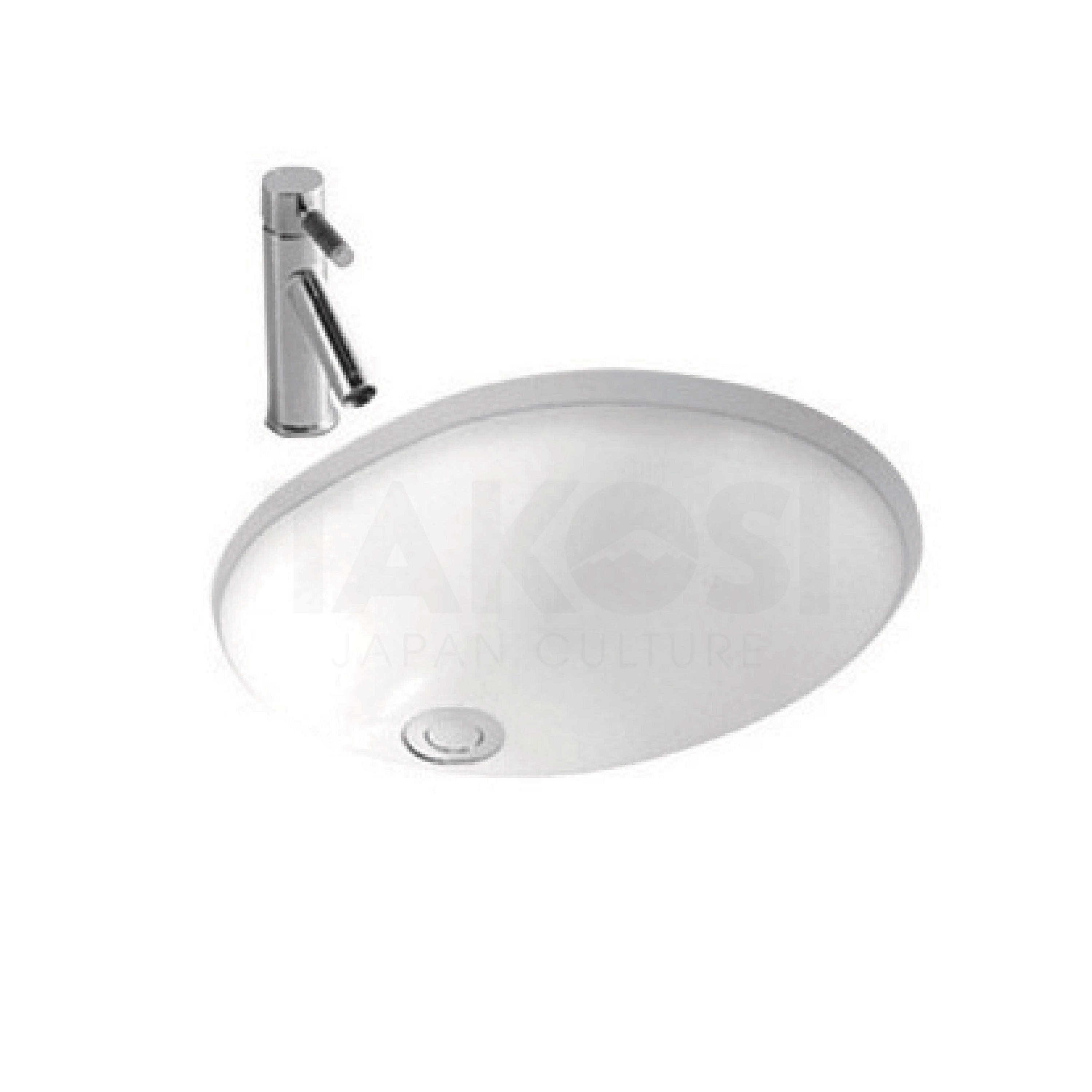 Chậu Lavabo sứ, Rửa Mặt Phòng Tắm Takosi TKC412 Âm Bàn Dùng Gia Đình, Khách Sạn - Hàng Chính Hãng Bảo Hành 10 Năm