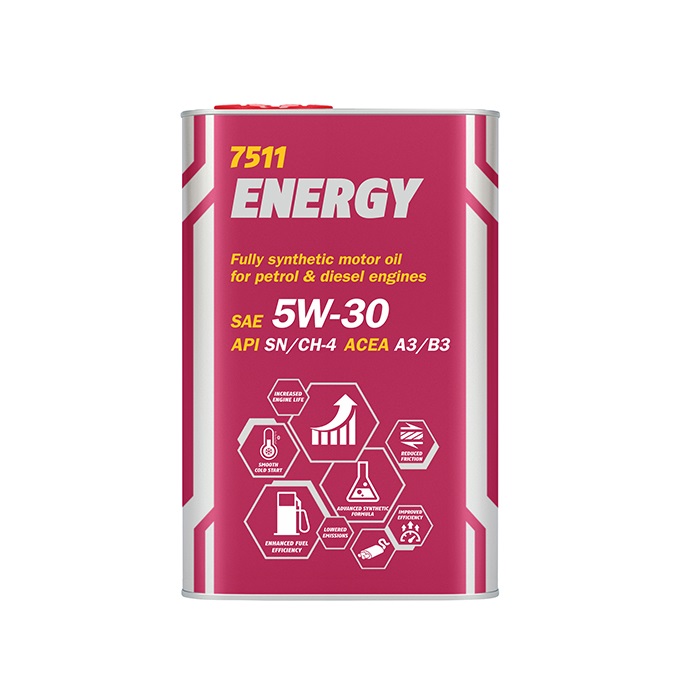 Nhớt MANNOL 7511 Energy 5W-30 1L/ 4L Tổng Hợp Toàn Phần Chứa Ester