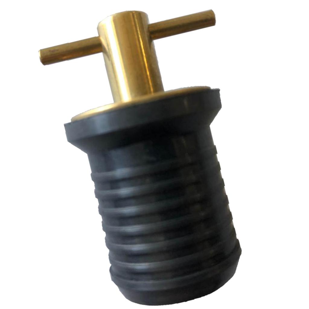 Twist Type Brass Drain Plug Boat Marine Coolers Hulls Marine Turn-Tite Twist Expandable Rubber Drain Plug with Neoprene Seal