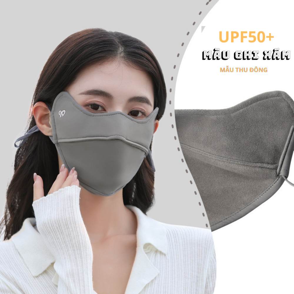 KHẨU TRANG MẶT NẠ CHE GÒ MÁ, CHỐNG TIA CỰC TÍM UPF50+ MÃU MỚI