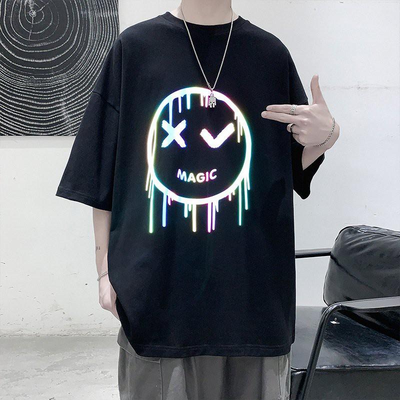 Áo Thun Phản Quang Icon Tròn Magic PQ85 Unisex Tay Lỡ - Big Size