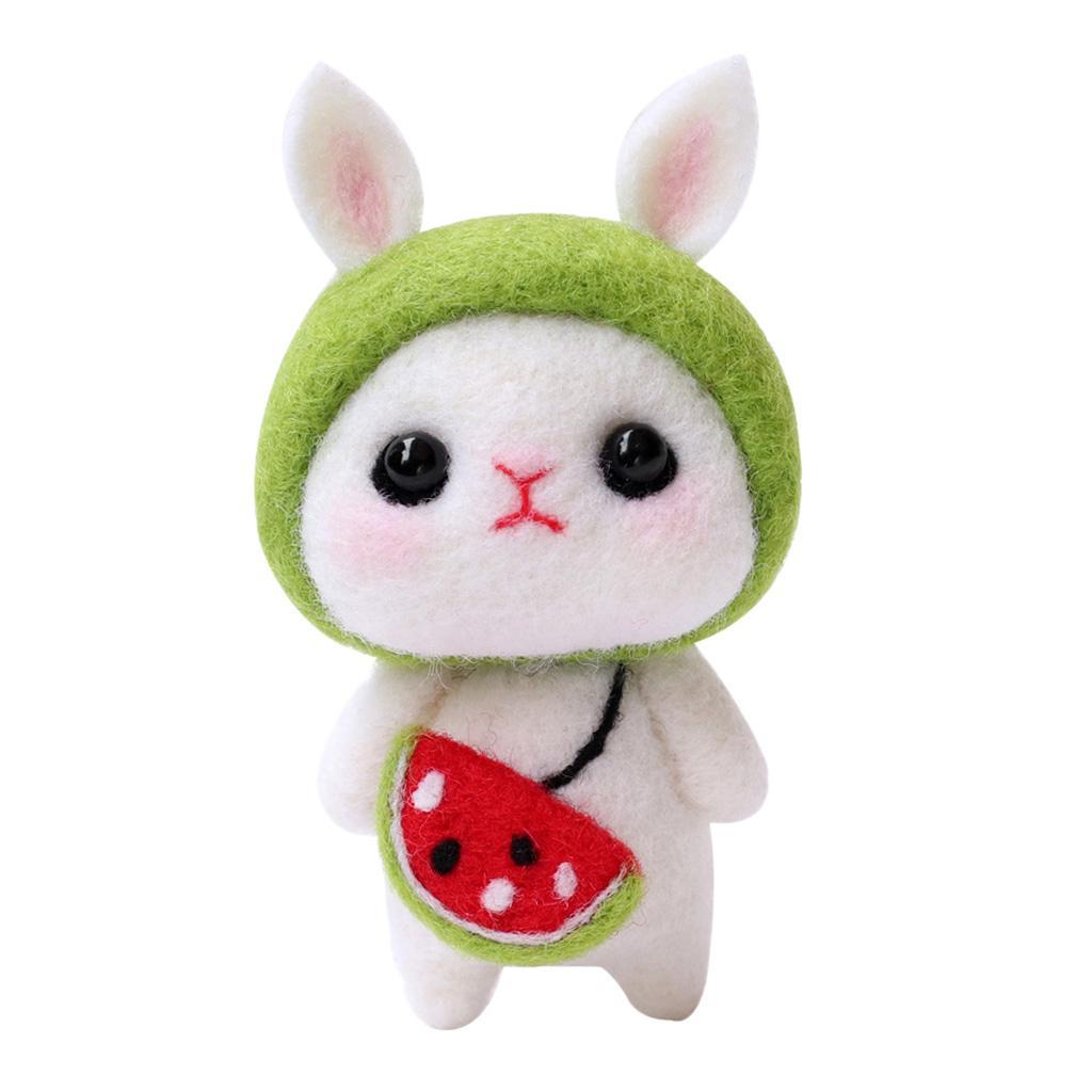 DIY Lovely Rabbit Animal  Felting Craft Kit with Basic Tools