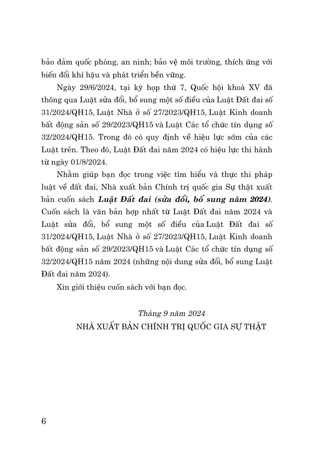 Luật Đất đai (sửa đổi, bổ sung năm 2024)