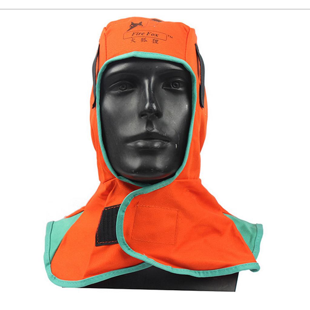 2 Piece Flame Retardant Safey Helmet Welding Neck Protective Hood Head Cover