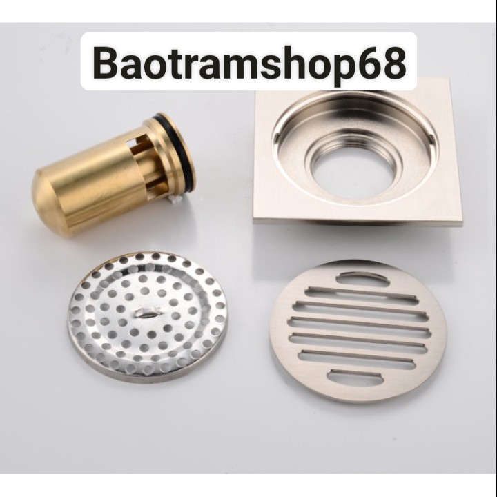 Phễu thoát sàn đúc dày nặng bằng đồng cao cấp Hố ga SIÊU THOÁT NƯỚC lắp vừa phi 60 và 90