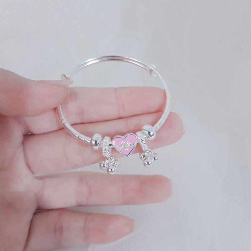 Vòng tay bạc phối charm cho bé  YN JEWELRY