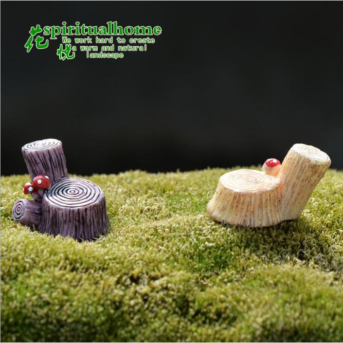 Combo 02 mô hình gốc cây với nấm đỏ trang trí tiểu cảnh, dựng cảnh chụp studio, DIY