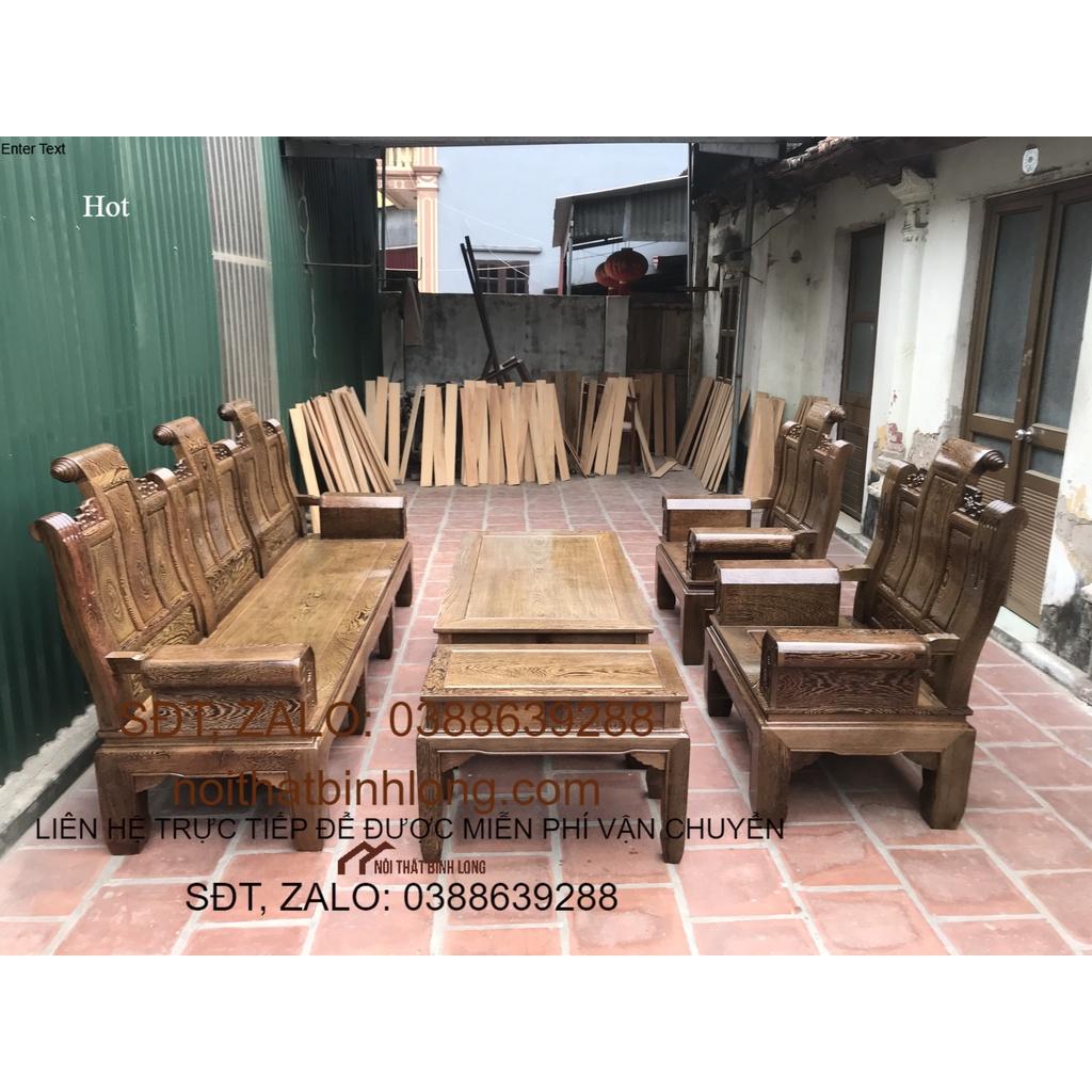 Bộ Bàn Ghế Âu Á Gỗ Mun Đuôi Công