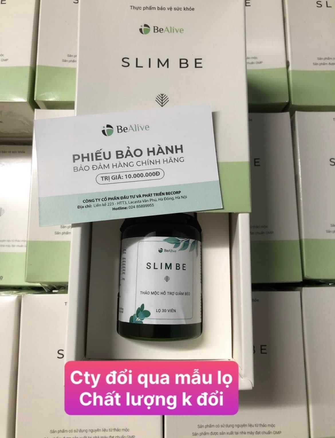 Thực phẩm bảo vệ sức khoẻ SLIM BE dành cho người thừa cân, giúp giảm 2-3kg/liệu trình