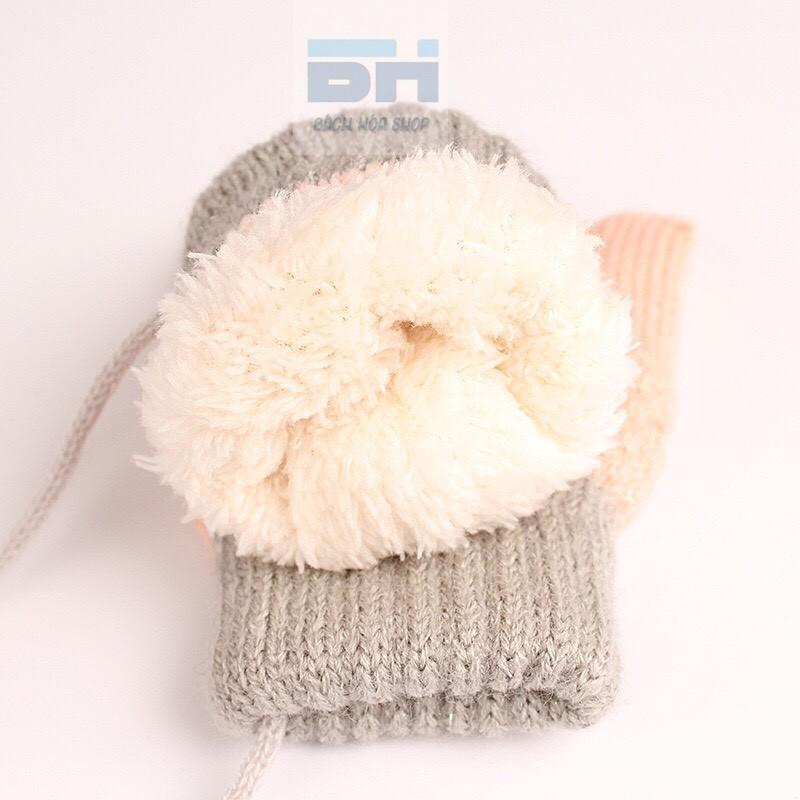 Gang tay len dệt kim hình trái dứa dễ thương