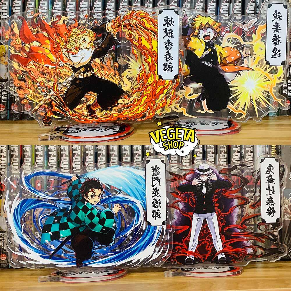 Mô Hình Tượng Standee Acrylic Mica 2 mặt - Thanh Gươm Diệt Quỷ - Kimetsu No Yaiba - Tanjiro Zenitsu Nezuko Akaza Rengoku