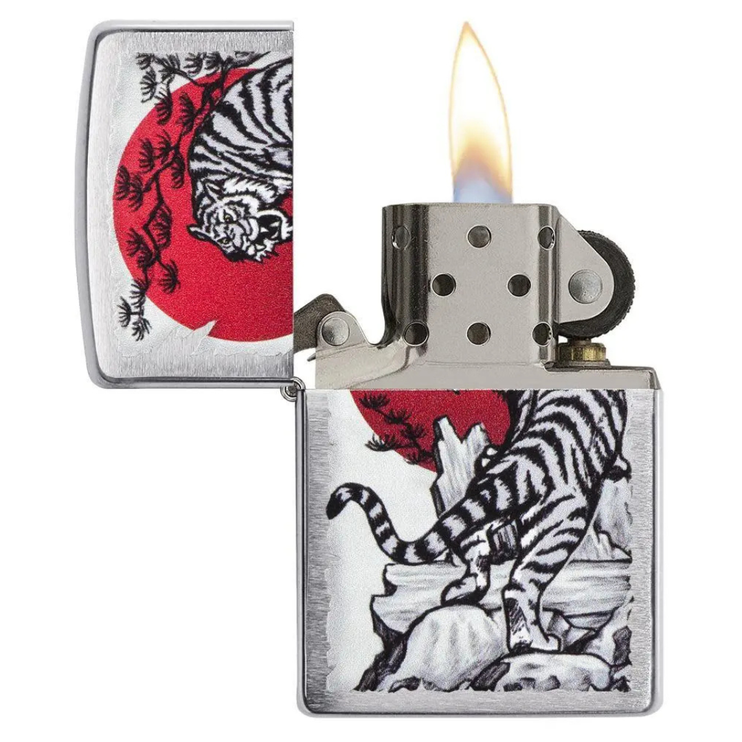 Bật Lửa Zippo Chính Hãng Mỹ Hình Con Hổ Asian Tiger Design - Chống Gió, Bảo Hành Trọn Đời