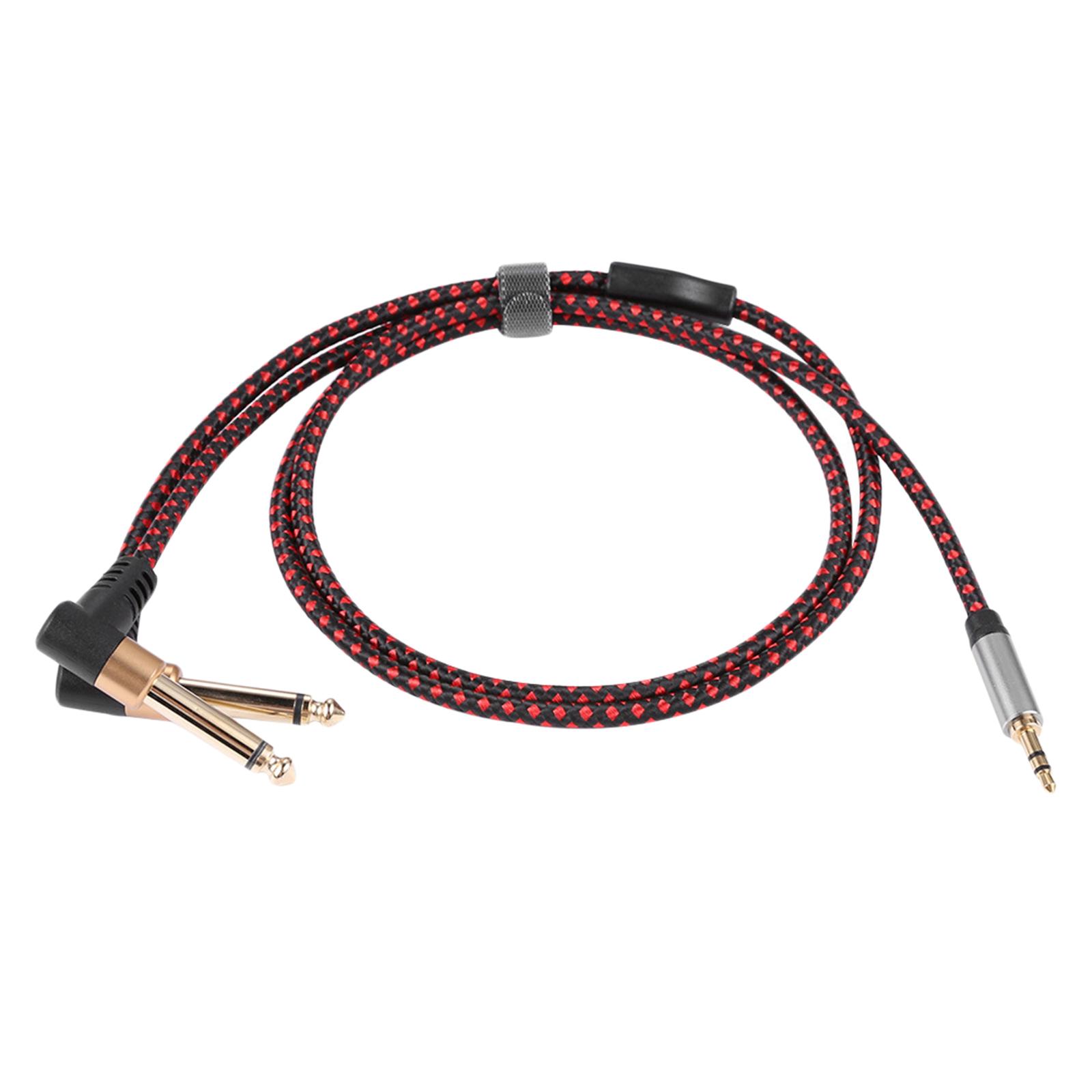 3.5 mm to 2 X 6.35 mm, Gold-Plated 3.5mm 1/8" TRS Male to Dual 6.35mm 1/4" TS Male Mono Audio Splitter Cable for Smartphone, Amplifiers