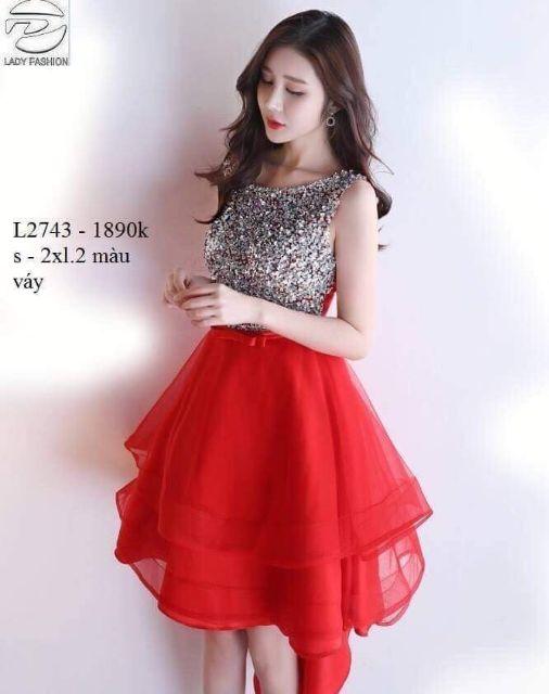Đầm xòe kim sa lưới