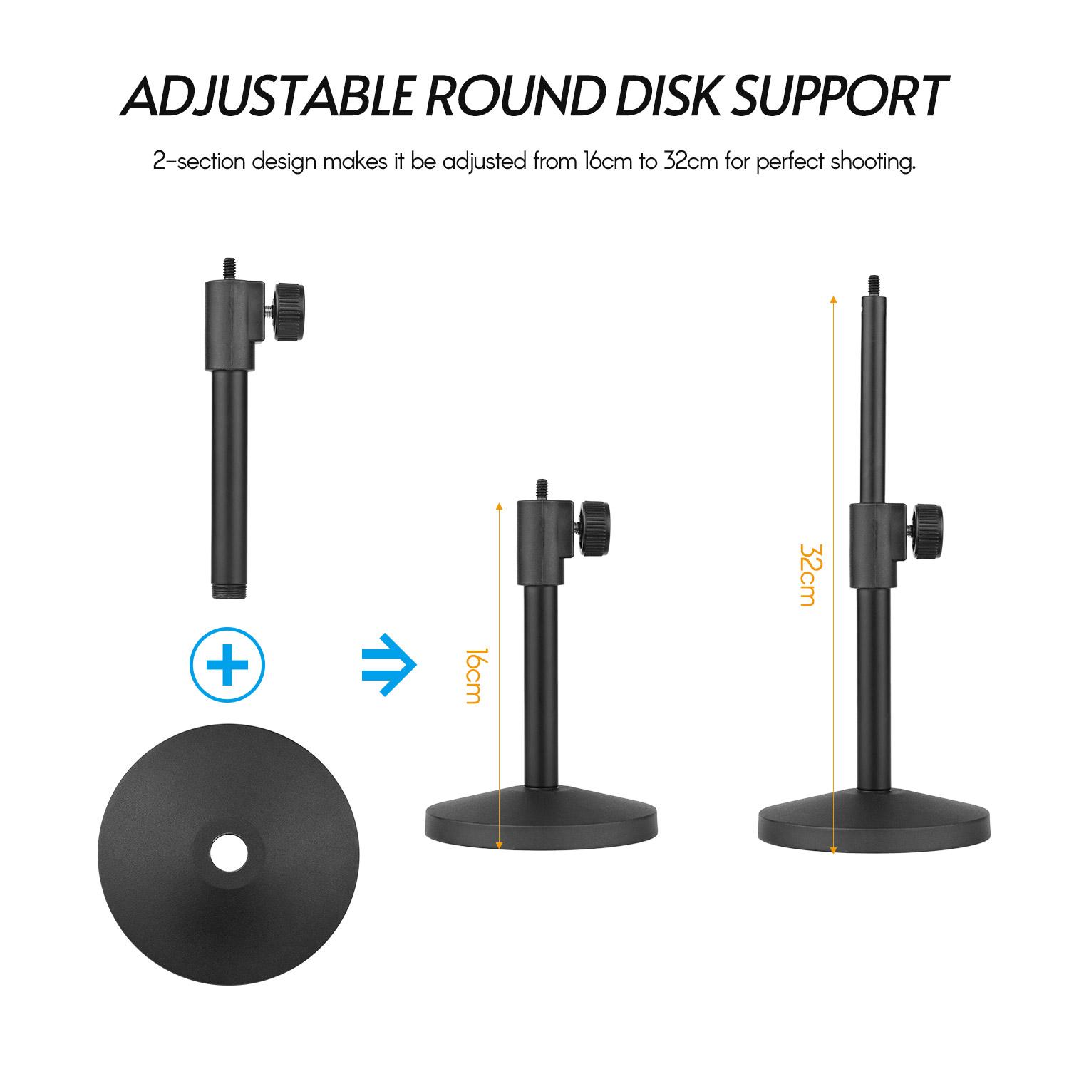 Bộ đèn LED vòng để bàn có thể thay đổi màu 16cm với đầu bóng nhỏ Hỗ trợ