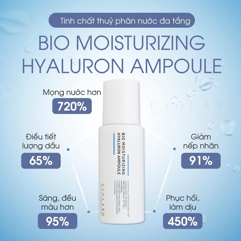 Serum HA Usolab Bio Moisturizing Hyaluron Ampoule - Tinh chất căng bóng HA thủy phân 50ml - Hee's Beauty