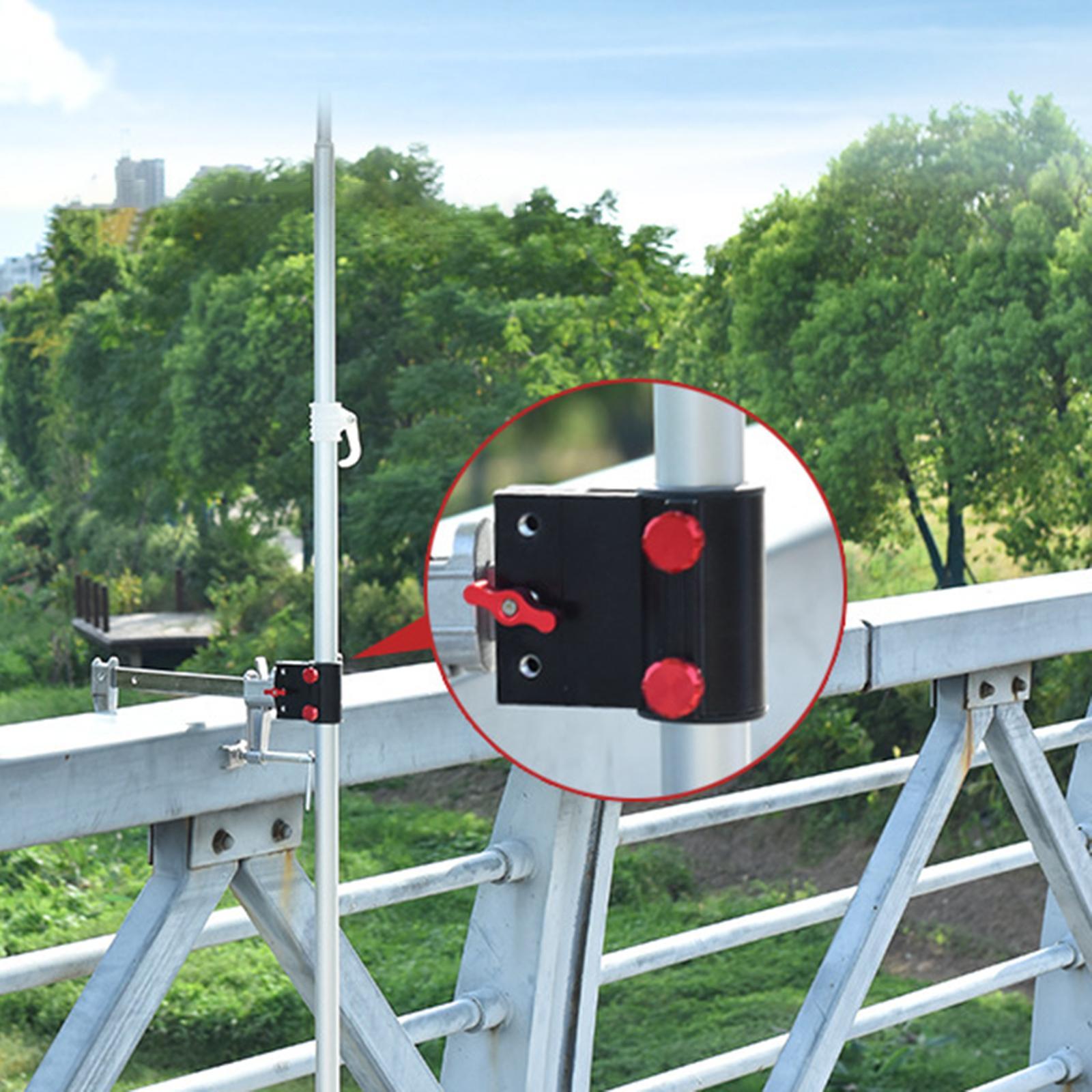 Bridge Fishing Umbrella Mount Umbrella Holder Heavy Duty Metal Aluminum Alloy Multipurpose Umbrella Stand Umbrella Fixed Clip for Fence Deck