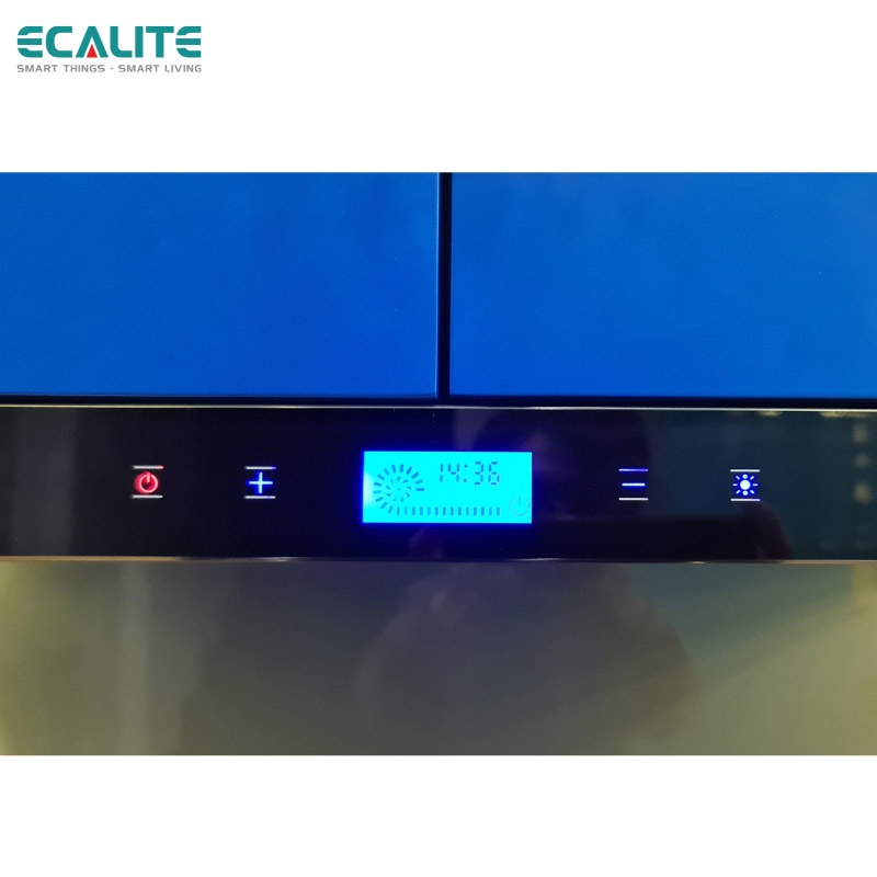 Máy Hút Mùi Âm Tủ H-Series Ecalite EH-AT60LCD - Kính Đen - Điều Khiển Cảm Ứng 3 Tốc Độ - Màn Hình LCD Hiện Đại - Hàng Chính Hãng