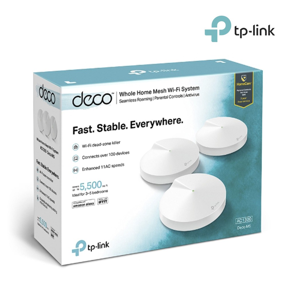 Bộ Phát Wifi Mesh TP-Link Deco M5 AC1300  - Hàng Chính Hãng