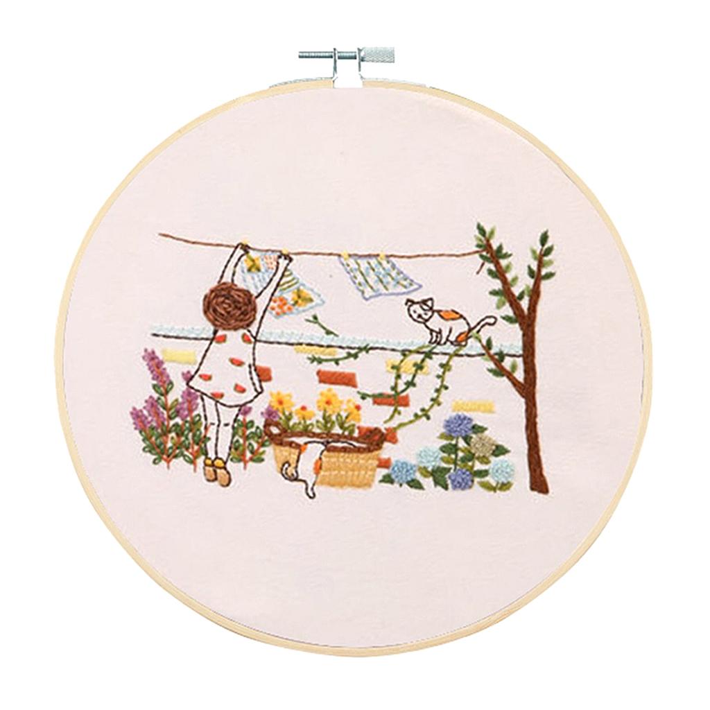 Cross Stitch Embroidery Starter Kit with Pattern DIY Needlework Crafts