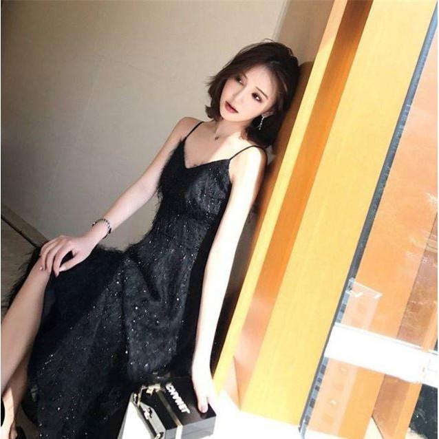 Đầm hai dây trắng bông tuyết