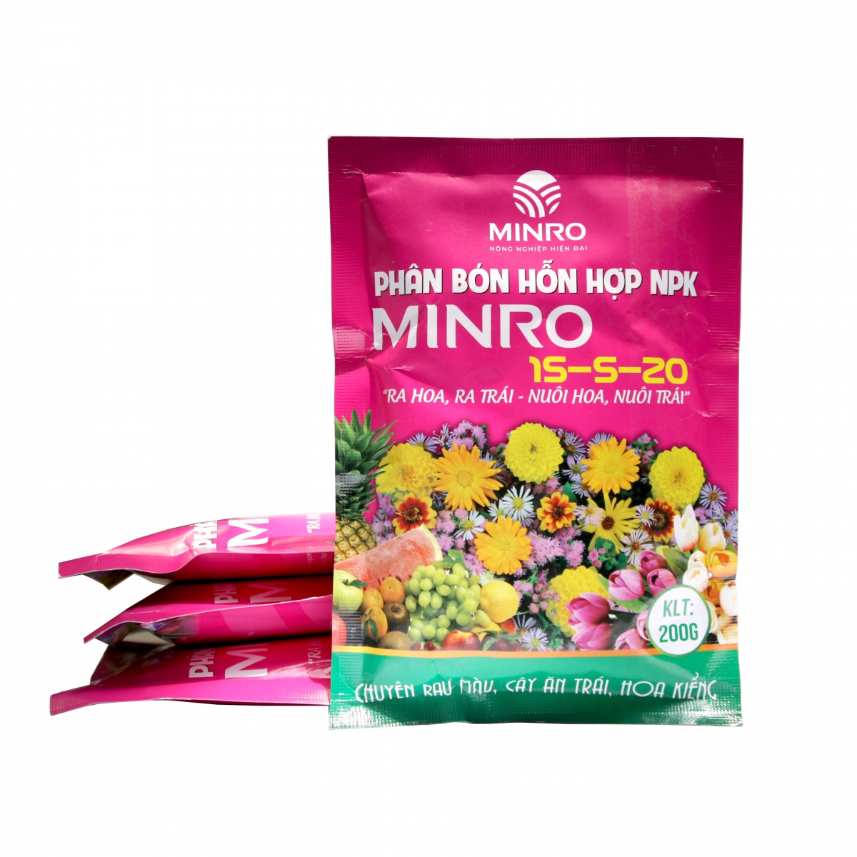 Phân bón hỗn hợp NPK Minro 15-5-20 (200gr – 1kg)