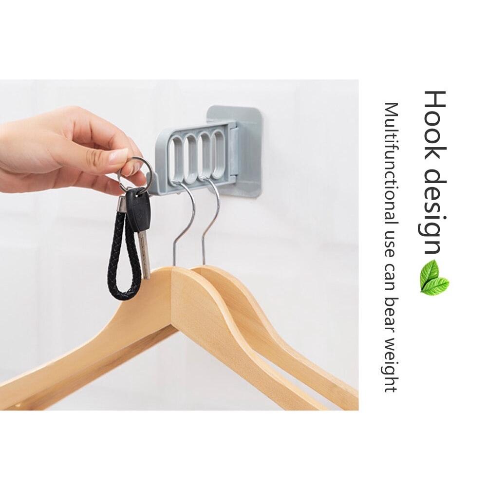 MÓC DÁN TƯỜNG NHỰA ABS 4 Ô TIỆN DỤNG KHÔNG CẦN KHOAN LỖ , ĐỤC TƯỜNG GIÚP KHÔNG GIAN THÊM GỌN GÀNG BỀN ĐẸP