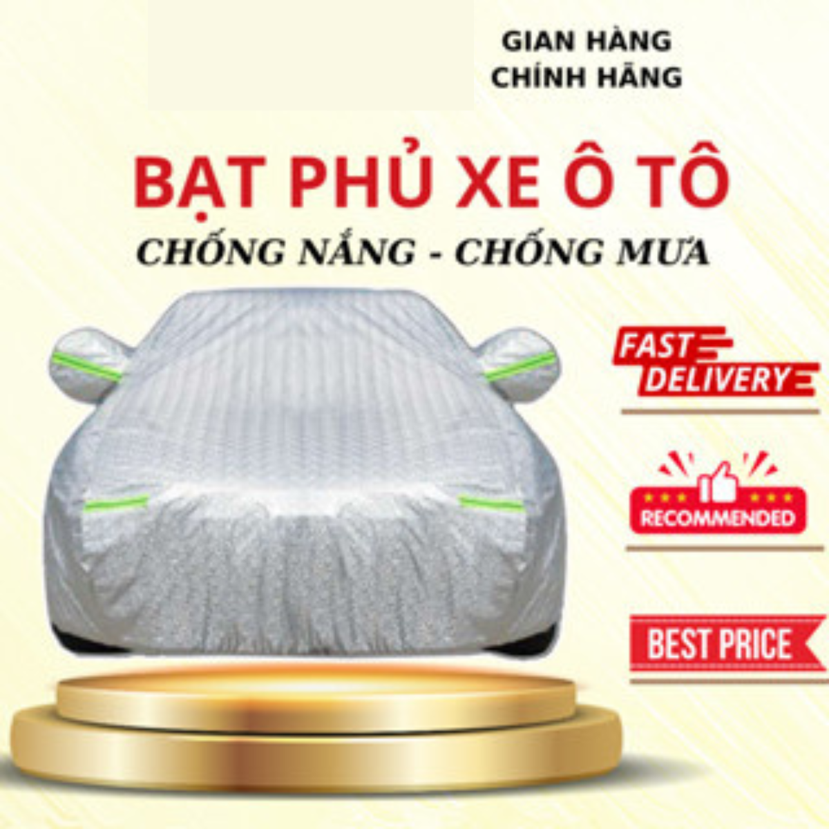 Bạt Phủ Xe Ô Tô 3 Lớp Cao Cấp Chống Mưa, Chống Nắng, Chống Cháy