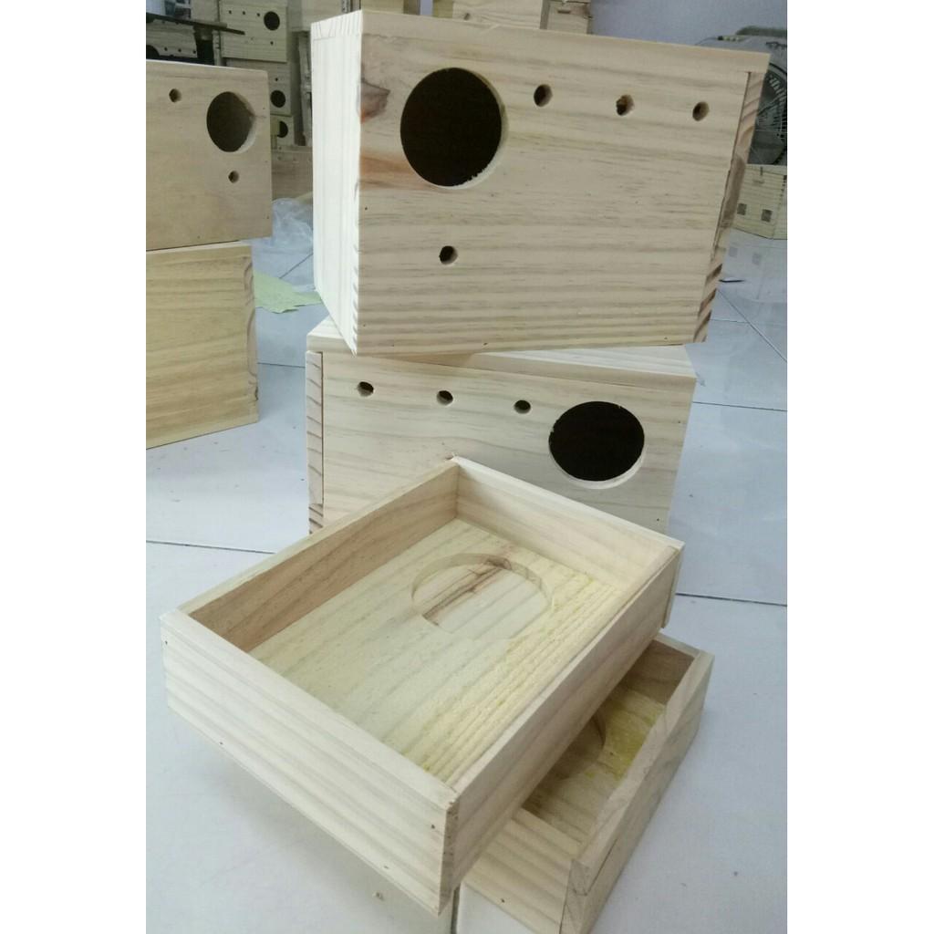 TỔ LOVEBIRD LỚN CÓ KHAY RÚT.(24x18x18)