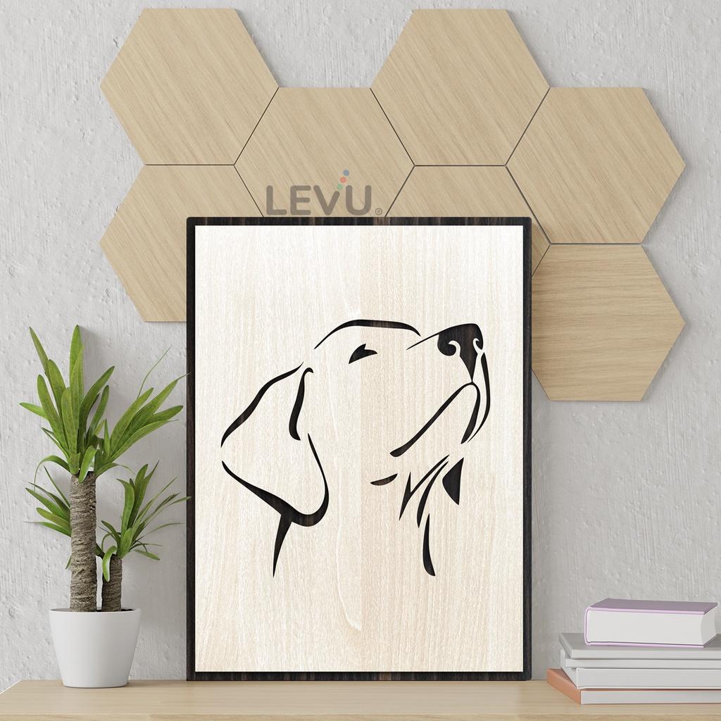 Tranh treo tường tuổi Tuất biểu tượng hình con Chó 12 con giáp LEVU DV11