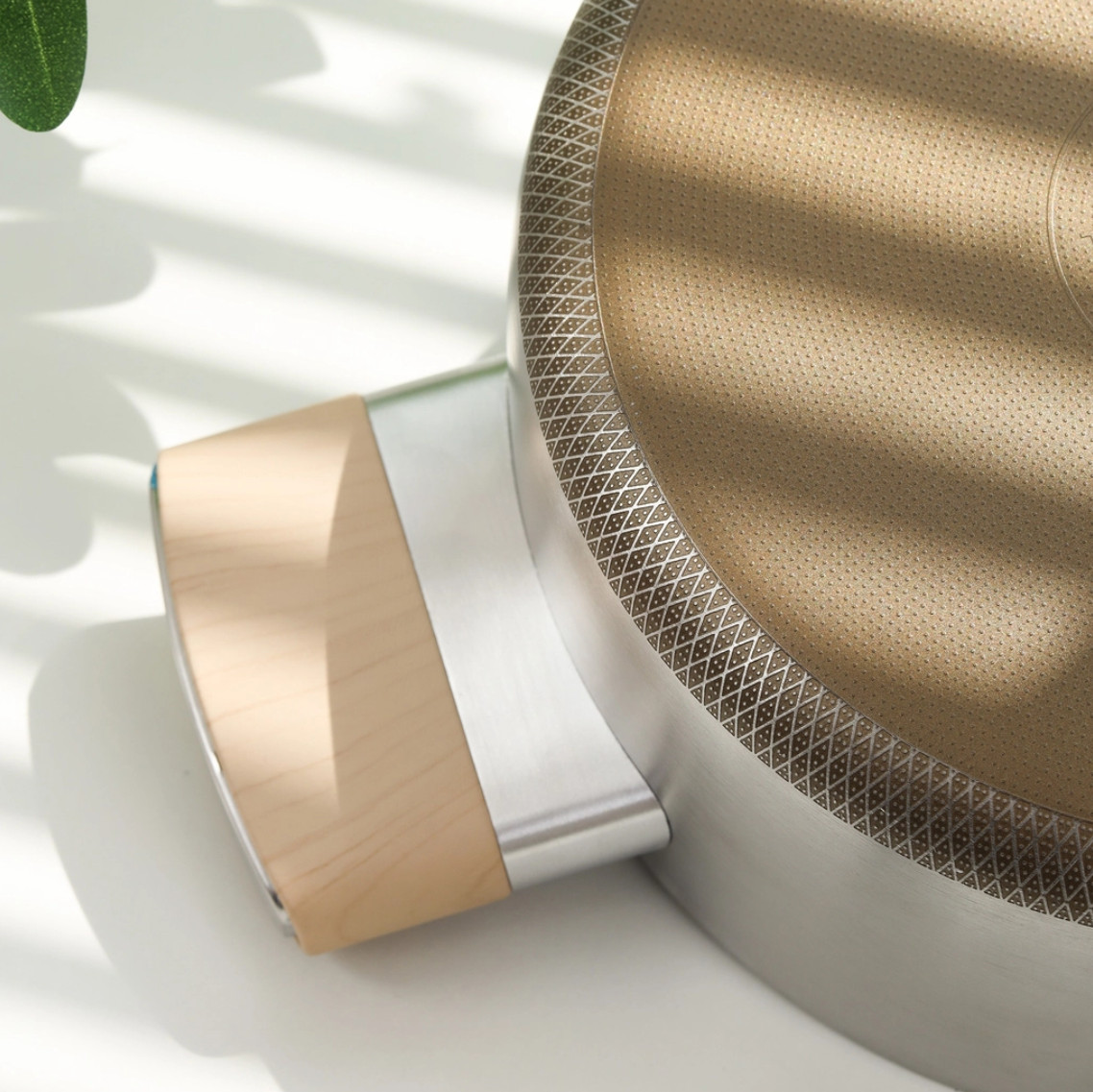 Bộ 3 Nồi Inox 316 Haatz HTA3 Phủ Titanium Aura Chống Dính Tốt, Dẫn Nhiệt Đều, Dùng Mọi Bếp - Hàng Chính Hãng Bảo Hành 5 Năm