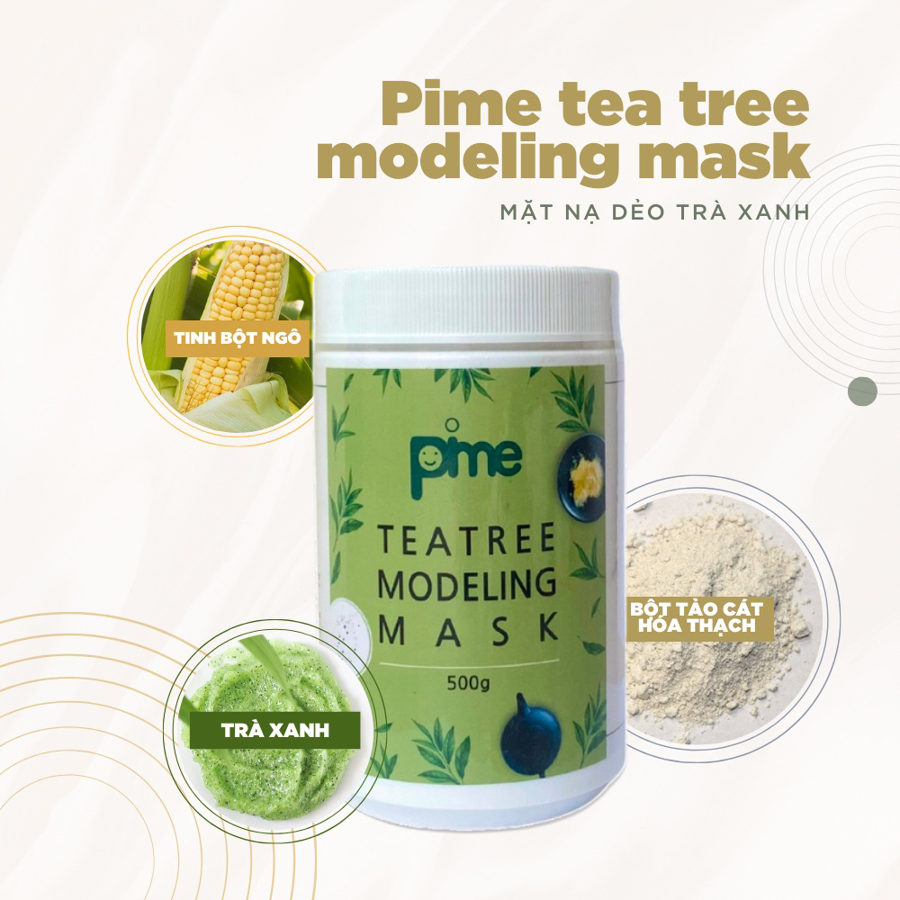 MẶT NẠ BỘT DẺO KHÁNG VIÊM KIỂM SOÁT MỤN PIME TEA TREE MODELING MASK 500g