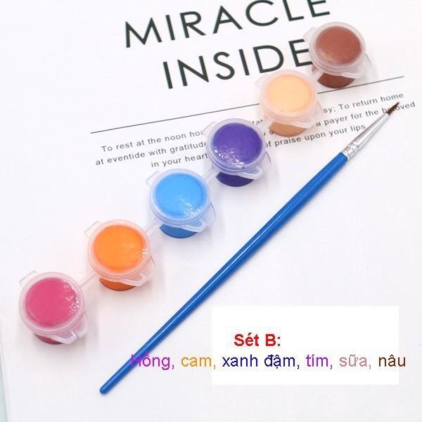 Bộ 10 Chi Tiết Đồ chơi cho bé - gỗ tô màu sáng tạo tăng trí tưởng tượng