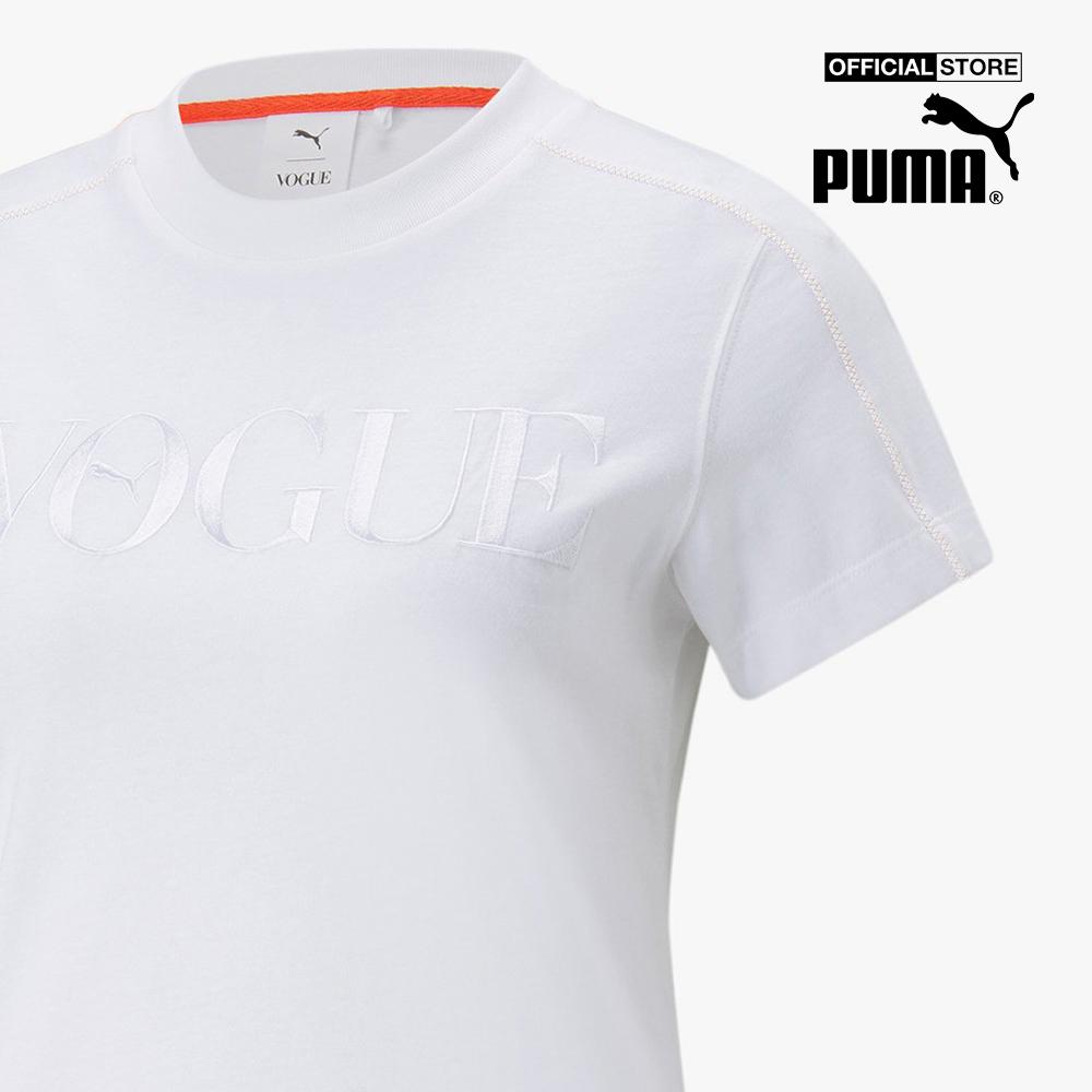 PUMA - Áo thun nữ tay ngắn cổ tròn hiện đại 535234