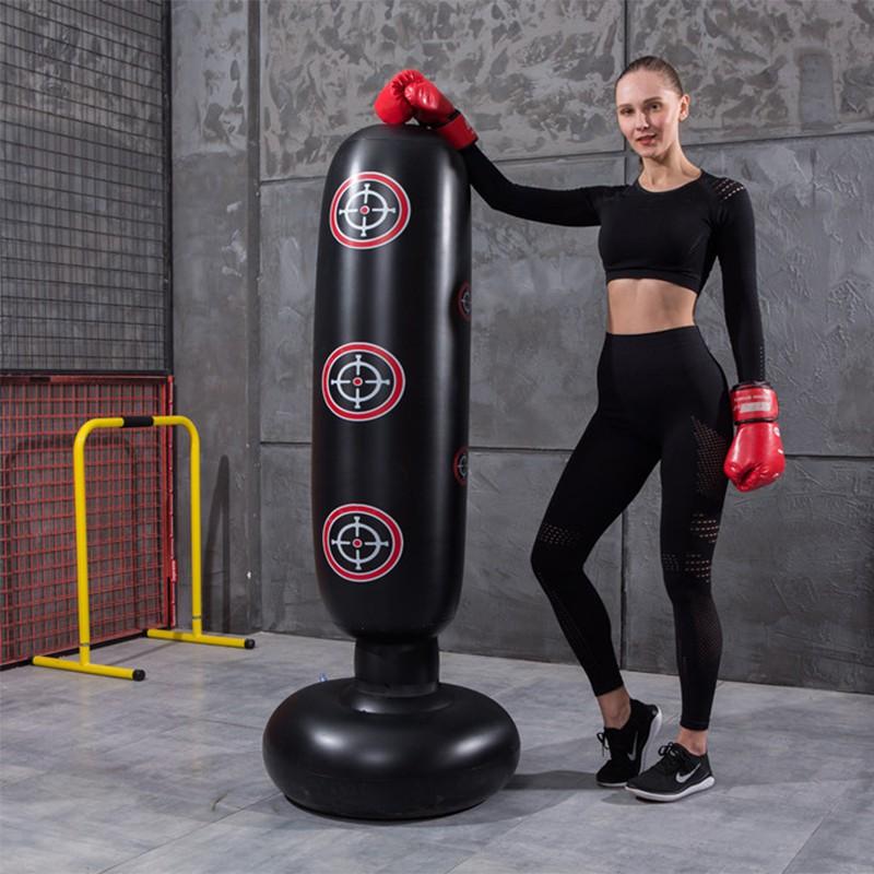 Bao Trụ Đấm Bốc Tự Cân Bằng - PURE BOXING 160cm Đường Kính 48cm - Tặng Kèm Bơm Hơi