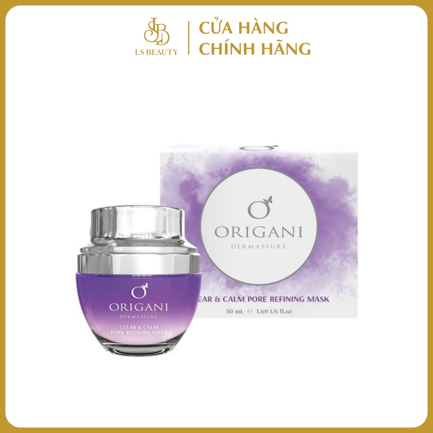 Mặt Nạ Se Khít Lỗ Chân Lông Origani Dermassure - Clear &amp; Calm  Pore Refining Mask - Có Chứng Nhận Hữu Cơ - Xuất Xứ Úc - Làm Sạch Da, Cung Cấp Dưỡng Chất Duy Trì Độ Ẩm Cho Da