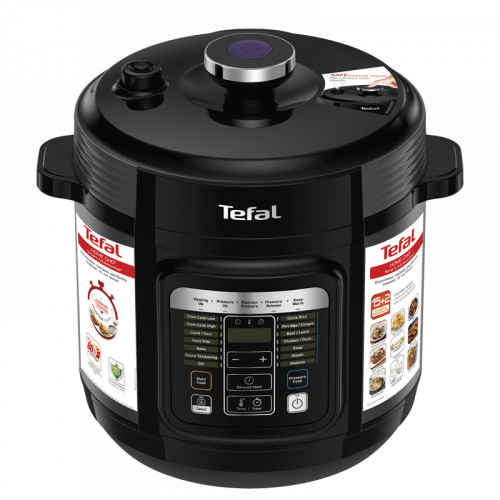 [Nhập CECAMP30KD1 giảm 30K] Nồi áp suất điện đa năng 6L Tefal CY601868 - Lòng nồi hợp kim nhôm chống dính - Van xả áp tự động - 15 chức năng nấu tự động -Hàng chính hãng